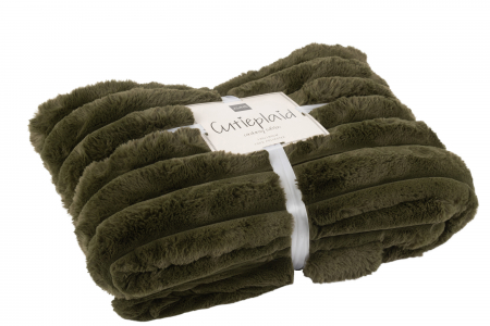 Paturi si cuverturi - Patura mare, velur poliester, verde închis