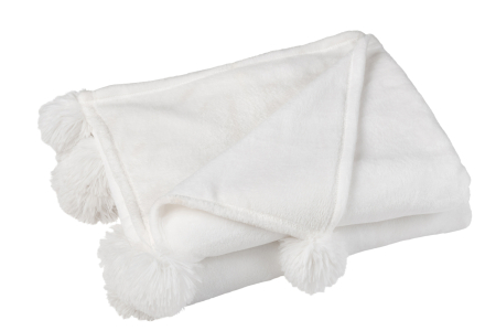 Paturi si cuverturi - Patura plaid, Textil, Alb , 170x130x1