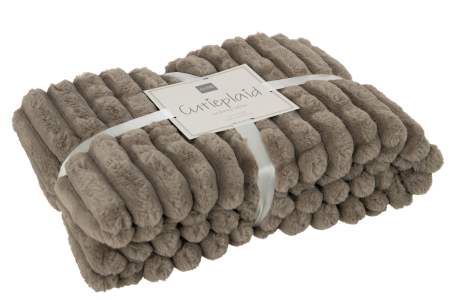 Paturi si cuverturi - Patura plaid, Textil, Gri, 180x130x3