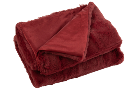 Paturi si cuverturi - Patura plaid, Textil, Rosu, 180x130x3