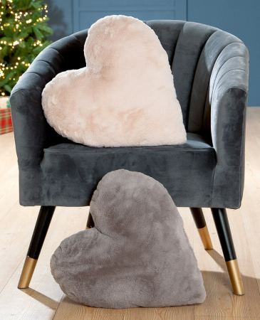 Perne si fete de perne - Perna decorativa, HEART, catifea, 42X44 cm set 2