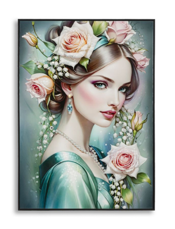 Tablouri - Pictura fantezie pe pânza lacuita cu Rama, -a- 72x4x102 cm