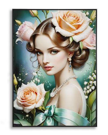 Tablouri - Pictura fantezie pe pânza lacuita cu Rama, -b- 72x4x102 cm