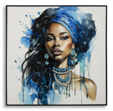 Decoratiuni de perete - Pictură pe pânză lăcuită, ALTEA -a- ramă inclusă 82x4x82 cm