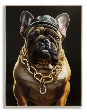 Decoratiuni de perete - Pictură pe pânză lăcuită, BULLY ramă inclusă 62x4x82 cm