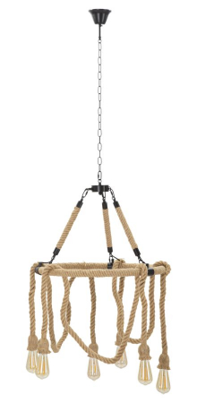 Lustre - Plafoniera Rope Cercle, Cm Ø 64X90