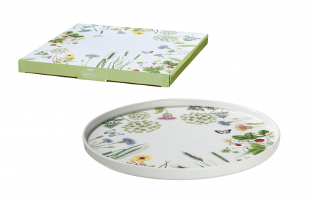 Platou pentru tort Wild Flowers, portelan, multicolor, 1.9x26 cm