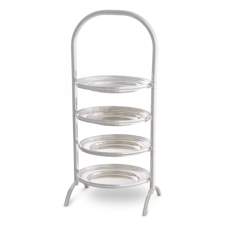 Platou tort - Platou tort, Encore, finisaj argintiu lacuit, Dims: Ø 18.5 | L. 15.5 | W. 21 | H. 47.5 (CM)