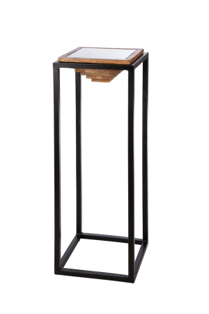 Postamente - Postament, patrat, "Moorea", Metal, maro, negru, PU 1, L. 30 cm, l. 30 cm, H 91 cm