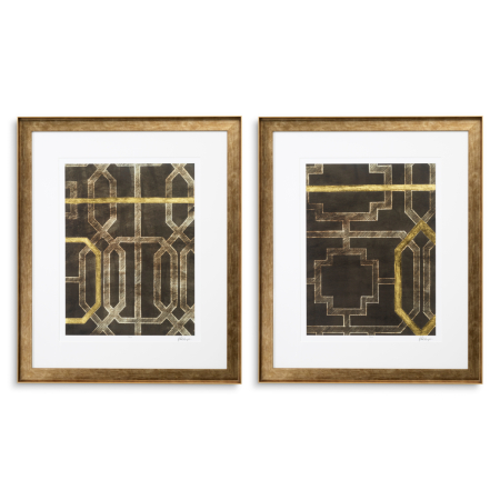 Tablouri - Print Trellis Pattern de Ethan Harper II set de 2 |W. 78.5 | D. 4 | H. 93.5 cm | per frame
