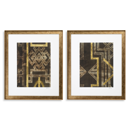 Tablouri - Print Trellis Pattern de Ethan Harper, set de 2 |W. 78.5 | D. 4 | H. 93.5 cm | per frame