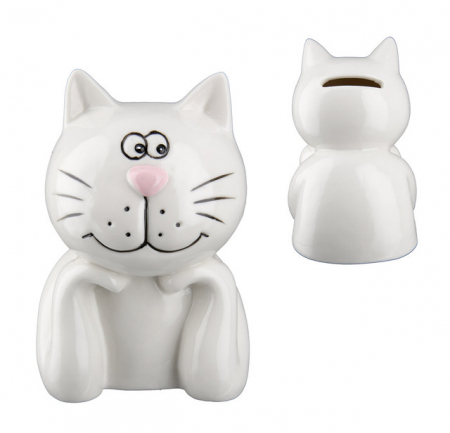 Animale - Pusculita din porțelan Pisica Mietze