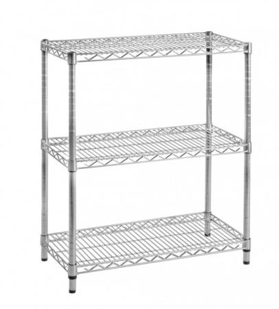 Organizatoare - Raft Chrome Lux, Metal , Gri, 75x35x92 cm