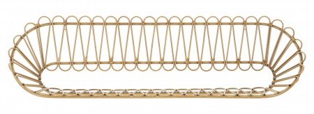 Polite si rafturi - Raft PANAMA, Maro, Fier/Plastic, 43.5x162x28 cm