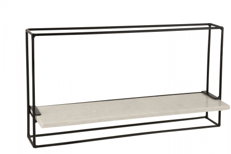 Polite si rafturi - Raft, Metal, Alb, 15.5x65x35 cm