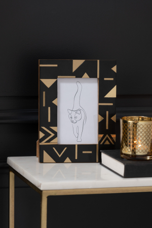 Rame foto - Rama foto Geometric, Lemn, Multicolor, 15x16.5x20 cm