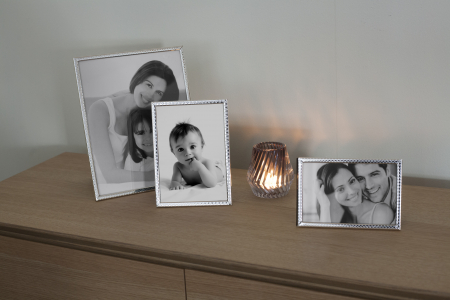 Rame foto - Rama foto Kayla, Sticla/Placat cu argint/Zinc, Argintiu, 25x20x1.40x20.20 cm