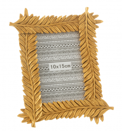 Rame foto - Rama foto Leaves, Rasina, Auriu, 20x2x24 cm