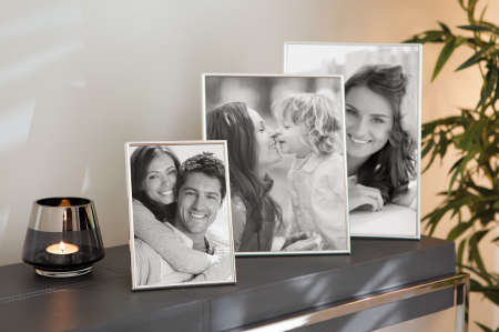 Rame foto - Rama foto Niko, Sticla/Fier/Placat cu argint, Argintiu, 20.7x1.1x25.80 cm