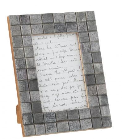 Rame foto - Rama foto Pattern Square, Lemn, Gri, 10.5x16x21 cm