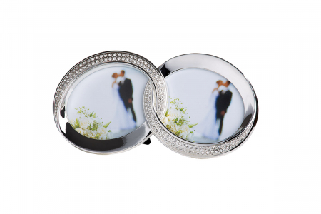 Rame foto - Rama foto Ringe, Metal, Argintiu, 6x19x9.5 cm