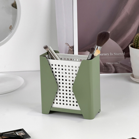 Organizatoare - Recipient diverse POKA, metal, verde-alb