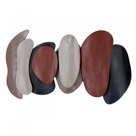 Decoratiuni de perete - Relief de perete, Bueno, Metal, antracit, maro, crem, PU 1, L. 7 cm, L. 78 cm, H. 44 cm