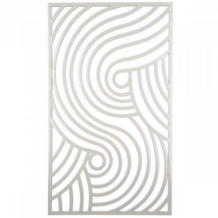 Decoratiuni de perete - Relief de perete, dreptunghiular, Metal, gri deschis, PU 2, L. 1 cm, l. 60 cm, H 35 cm