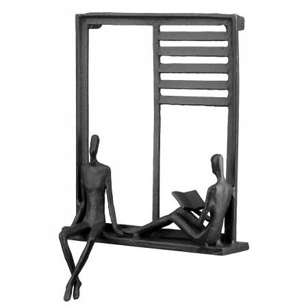 Decoratiuni de perete - Relief de perete, dreptunghiular, Time out, Fier, maro închis, PU 2, L. 9 cm, L. 17 cm, H. 25 cm