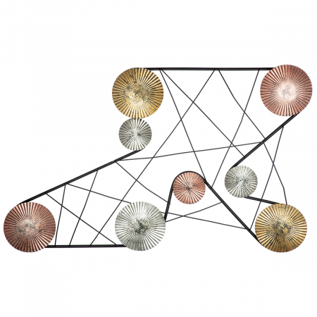 Decoratiuni de perete - Relief de perete, Metal, multicolor, PU 2, L. 4 cm, L. 52 cm, H 83 cm