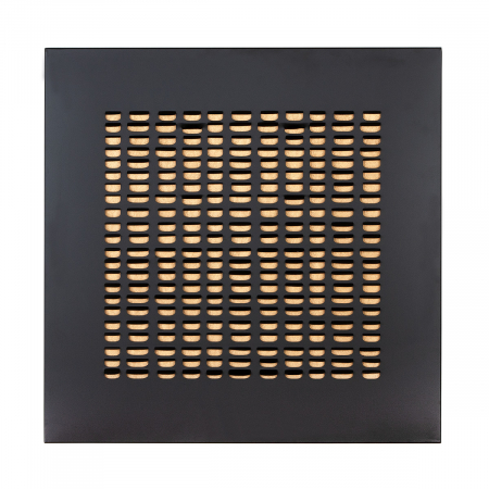 Decoratiuni de perete - Relief de perete, pătrat, Torus, Metal, negru, PU 1, L. 4,5 cm, L. 80 cm, H. 80 cm