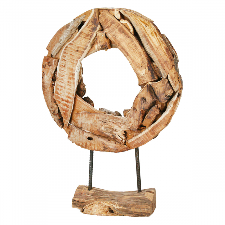 Tribal - Relief stand, rotund, Manila, Lemn, ecru, PU 2, L. 12 cm, L. 33 cm, H. 46 cm