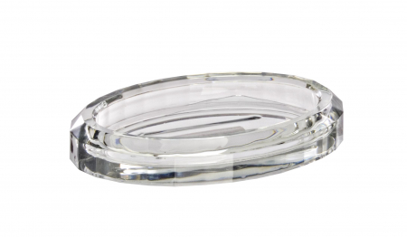 Accesorii baie - Savoniera Prezioso, Acril, Gri, 14.5x10x2.7 cm