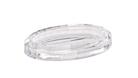 Accesorii baie - Savoniera Prezioso, Acril, Transparent, 14.5x10x2.7 cm