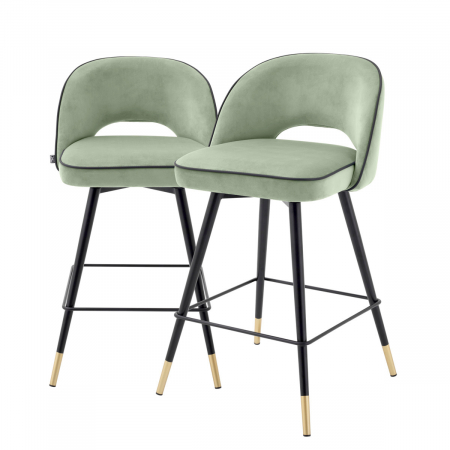 Scaune de bar - Scaun counter, Cliff savona pistache green velv S/2