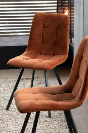 Scaune dining - Scaun Clark Metal/Poliester, Rust