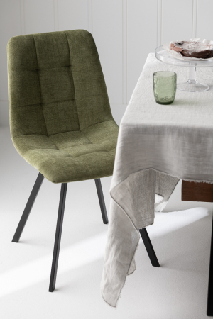 Scaune dining - Scaun Clark Metal/poliester, verde