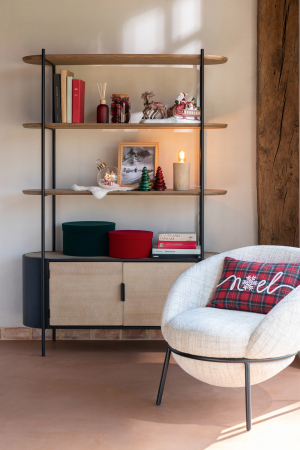 Scaune dining - Scaun dining din metal, bej/negru