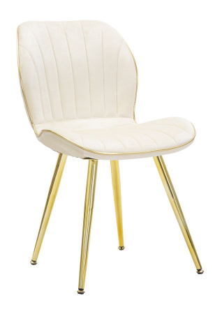 Scaune dining - Scaun, PARIS, cream /auriu set 2 buc cm 46x58x77
