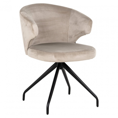 Scaune dining - Scaun rotativ Milly khaki velvet (Fusion cream 02)