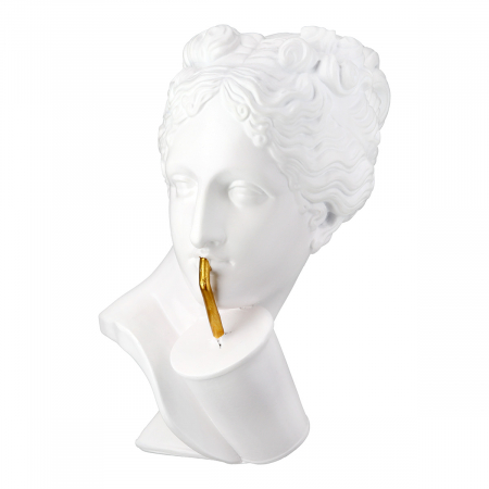 De colectie - Sculptură, Bust, Doamna, Poly, alb, PU 2, L. 16 cm, L. 13 cm, H. 20 cm