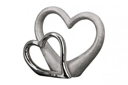 Dragobete - Sculptură din porțelanDouble Heart
