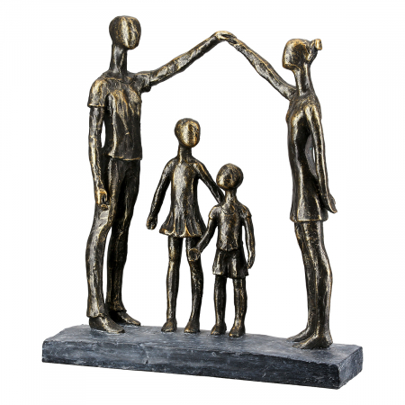Familie - Sculptură, Familie, Mâini ocrotitoare, Polirășină, bronz, PU 1, L. 8,5 cm, L. 26 cm, H. 30 cm