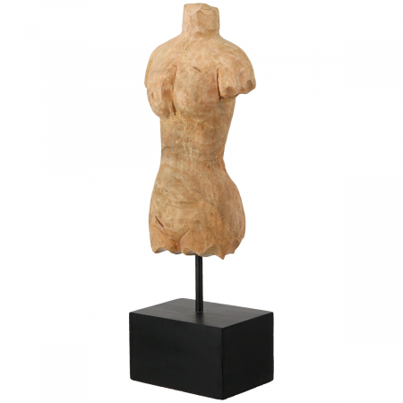 Modern - Sculptură, Femeie, lemn de mango, culori naturale, PU 1, L. 9 cm, l. 13 cm, H 41 cm