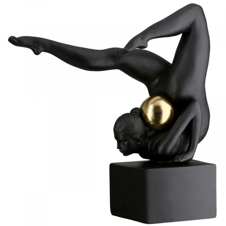Sport - Sculptură, Femeie, Rășină sintetică, negru, PU 2, L. 9 cm, L. 24 cm, H 26 cm