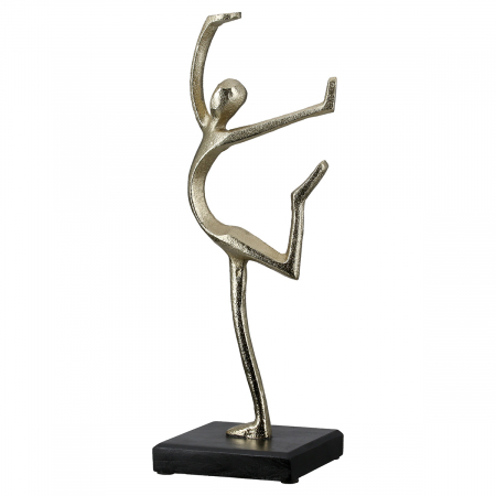 Modern - Sculptură, Persoană, Aluminiu, auriu, PU 3, L. 11 cm, L. 11 cm, H 32 cm