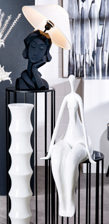 Modern - Sculptură rasina, Lady sitting, glazurata