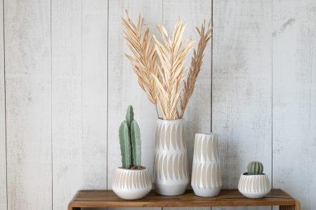 SALE % - Set 2 buc plante uscate, Fibre naturale, Natural, 20x2x95