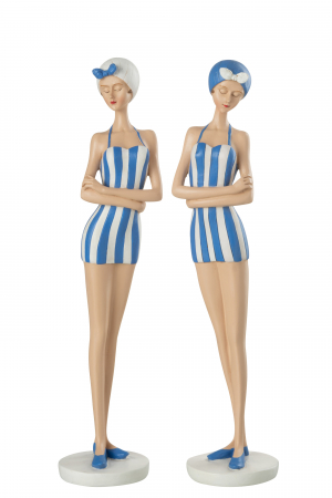 Mare si soare - Set 2 figurine, Material sintetic, Alb , 8x8x34.5