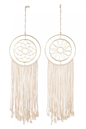 Clopotei de vant si ghirlande - Set 2 ghirlande Dream Catcher, otel